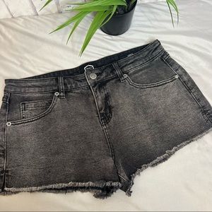 RVCA Cupid Denim Jean Short Antique Black frayed Women’s  Size 29